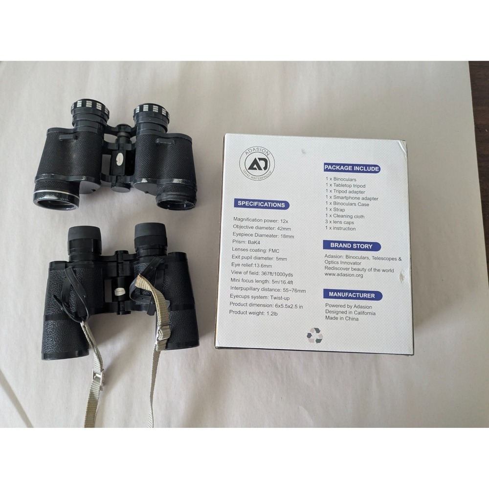 Lot 3 Binoculars Bushnell Insta Focus Jason 7x35 + 12x42 HD Vintage outdoors - Picture 2 of 7